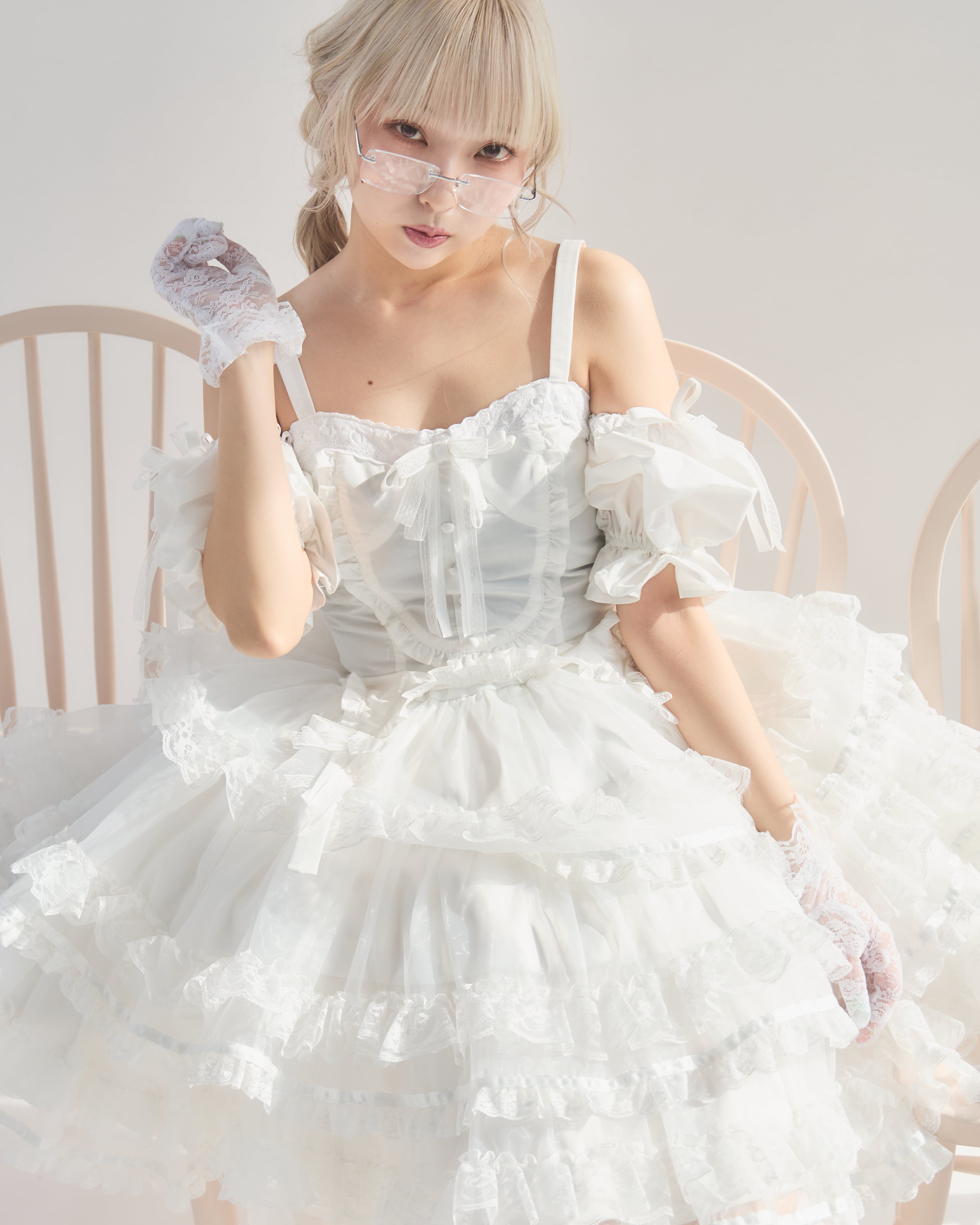 Starry⭐︎バイカラーリボンブラウス | lilLilly official webstore