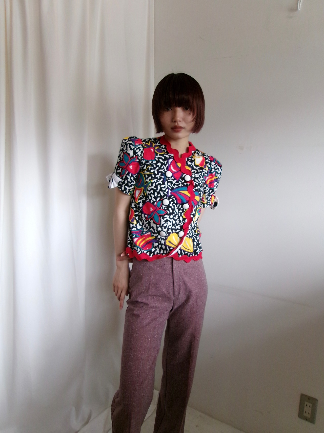 90’s Puff sleeve blouse Made in U.S.A