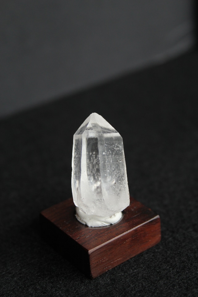 【1201】宮崎クリスタル ローズウッドベース小