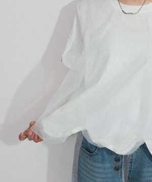 2605147 オーバーチュールスカラップTシャツ white