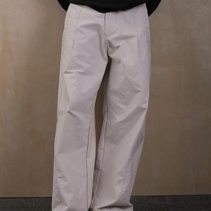 プリットデザインルーズストレートカジュアルパンツ　0810