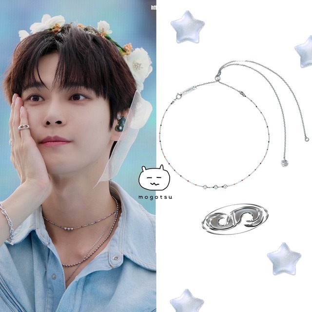 ★NCT 127 ドヨン 着用！！【SENTIMENTS】NO.338 [SILVER] PARTI-COLORED NECKLACE