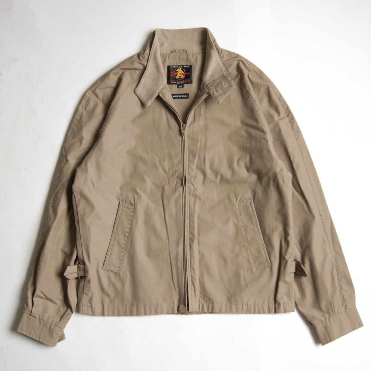 NAUTICA ノーティカ 襟レザー ジャケット スイングトップ メンズL 古着