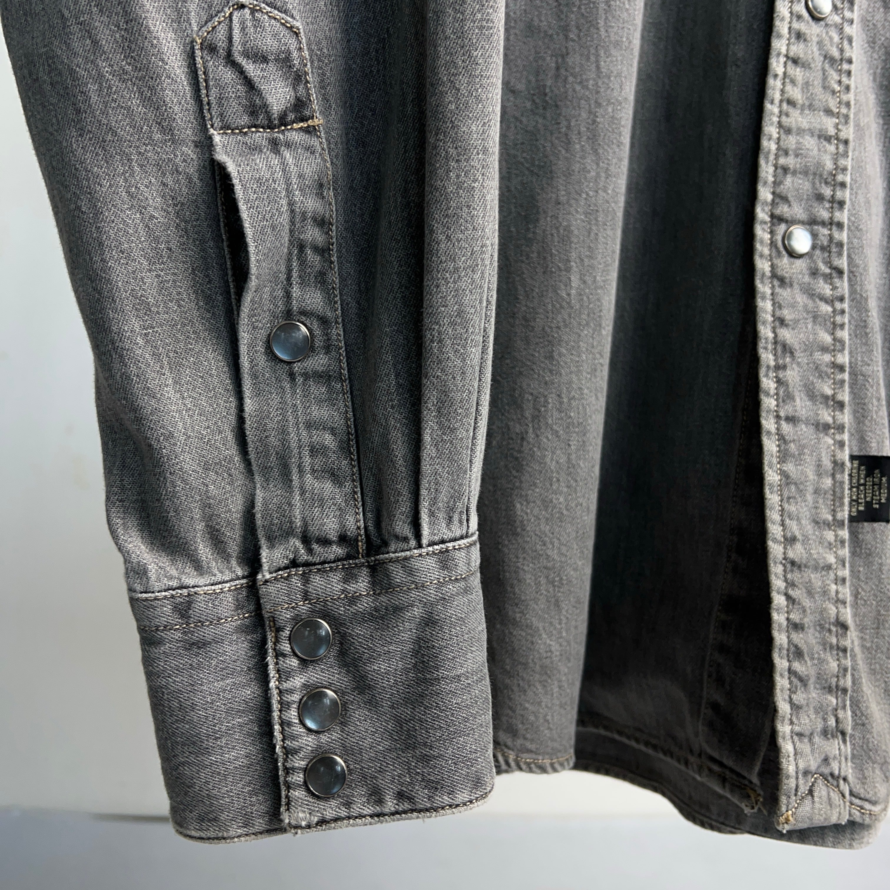 90's RRL by Ralph Lauren Black Denim Western Shirt 90年代 ダブル