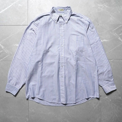L.L.Bean Long Sleeve Shirt Made in USA エルエルビーン　USA製　長袖シャツ　ストライプ　90s ブルー