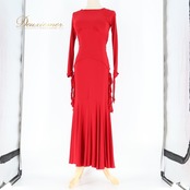 社交ダンス 衣装 ワンピース ドレス 赤 無地 クリエイトサン Create-Sun 上品 綺麗 ストレッチ 伸縮 レース レッド系 高級感 美ライン シンプル フィット感 大人 女性 ワンピースファッション 社交ダンス用 ドレスファッション カジュアルストレッチ 伸びる素材 レディース衣類 エレガント