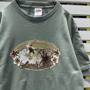 【Mサイズ】"Locals Only HAWAII" 00s くすみカラー 古着 Tシャツ