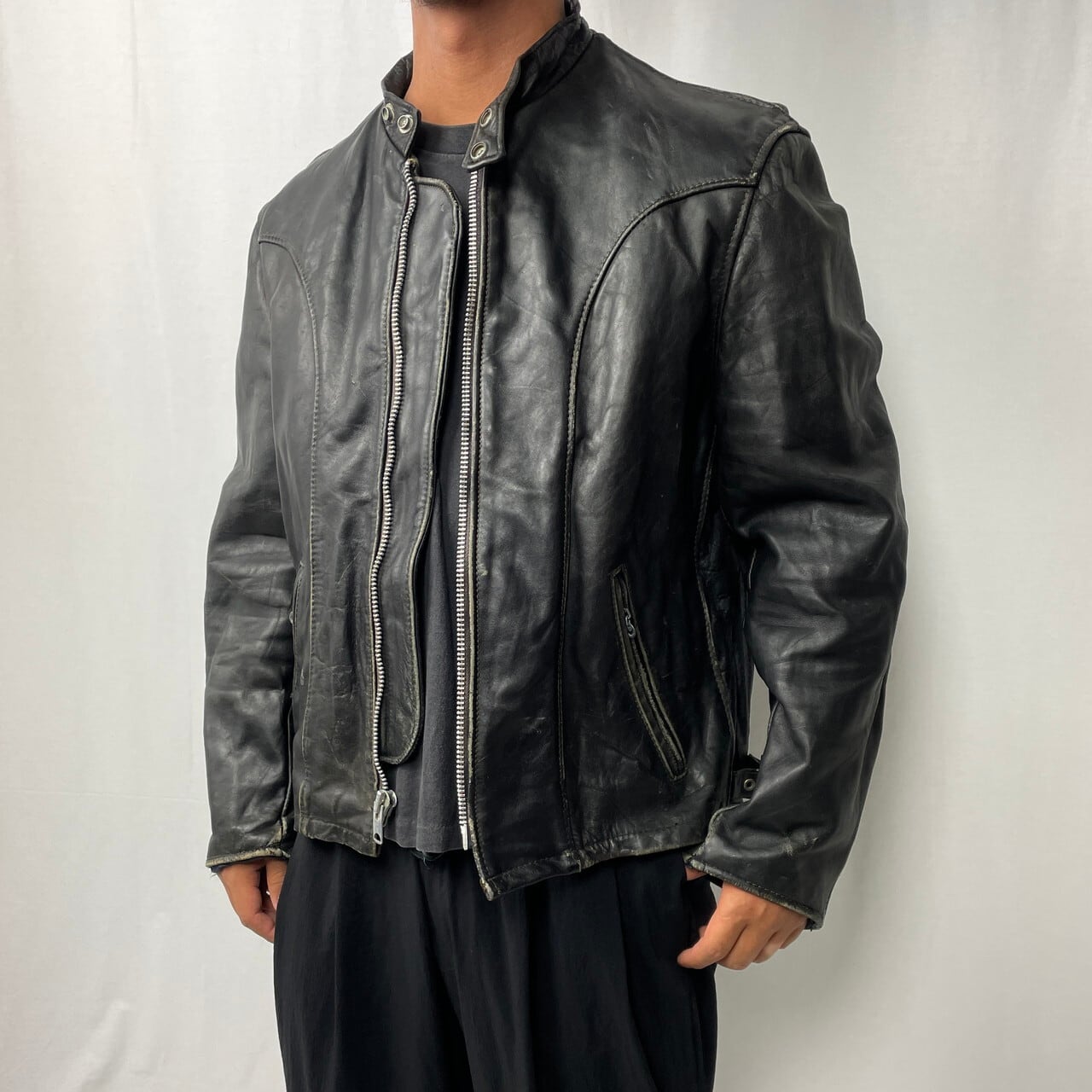 70年代 Schott ショット シングルライダースジャケット メンズL相当 