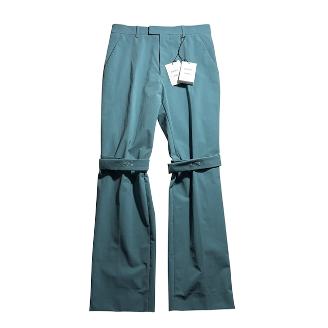 2020ss BOTTEGA VENETA teal color bondage pants