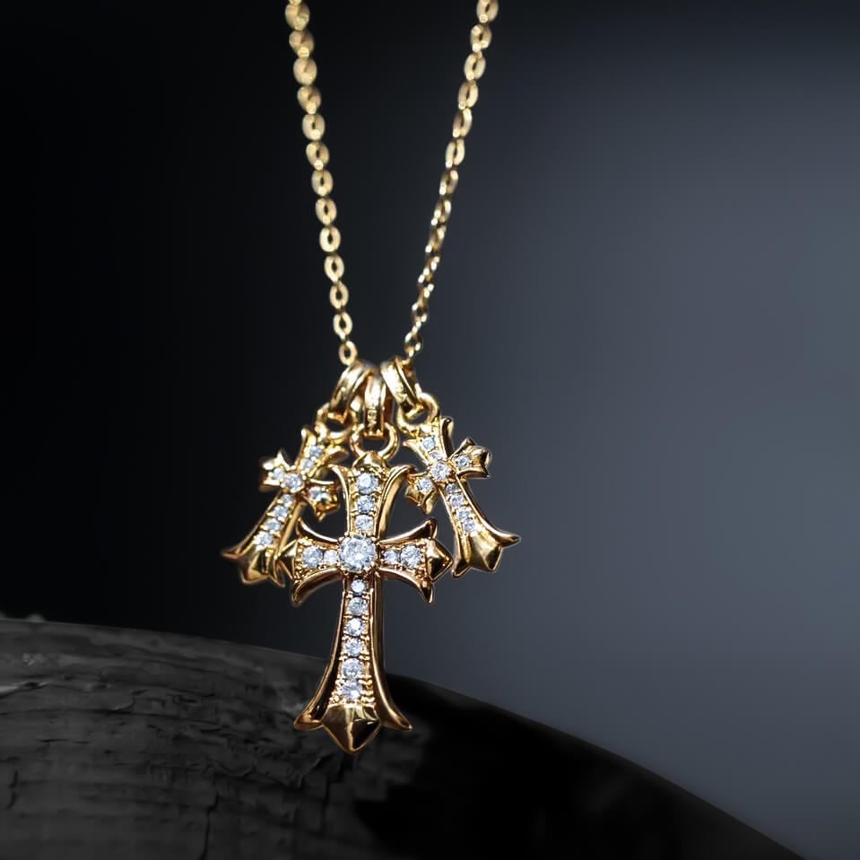 LUXURY CROSS SERIES- triple cross necklace VN7-26 | VERIELA