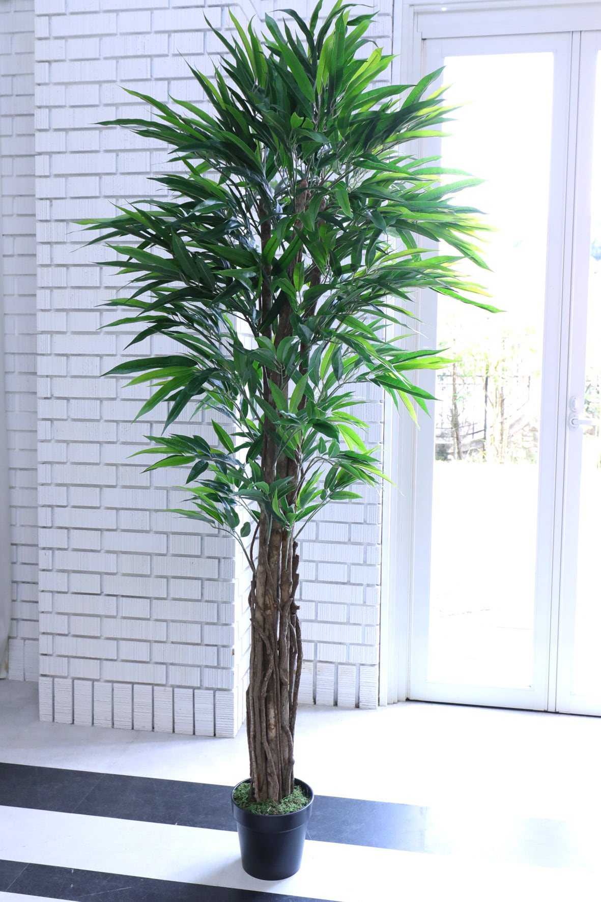 人工盆栽 ハンドメイド 緑×金 約30cm アルミ製 インテリア フェイクグリーン・フェイク盆栽・造花・鉢 | 株式会社エルブレイン