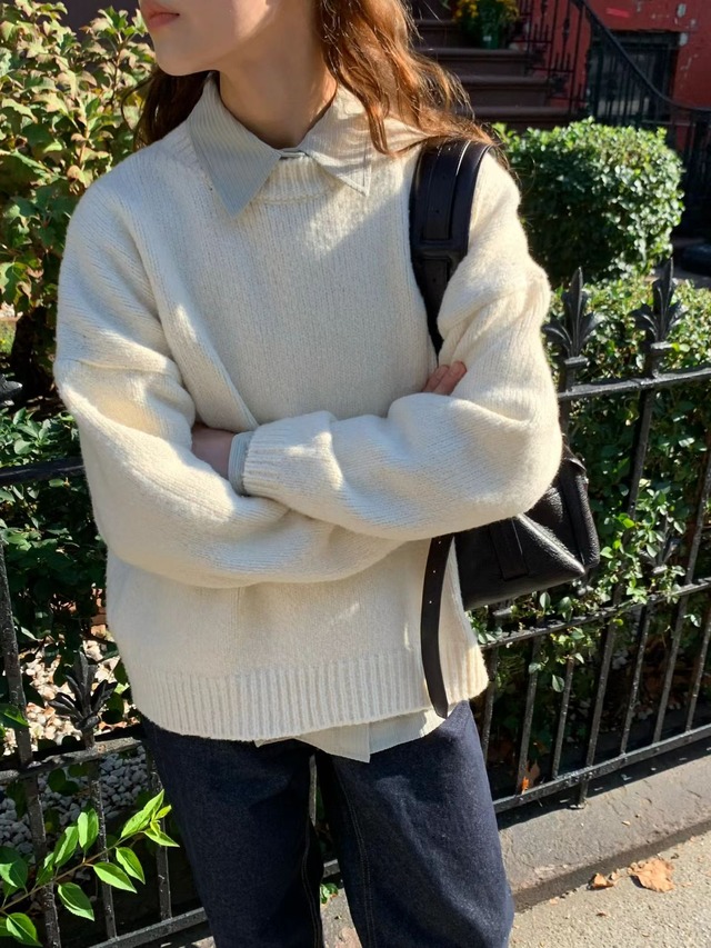 (予約) LIFFEY / Natural boucle knit 3color