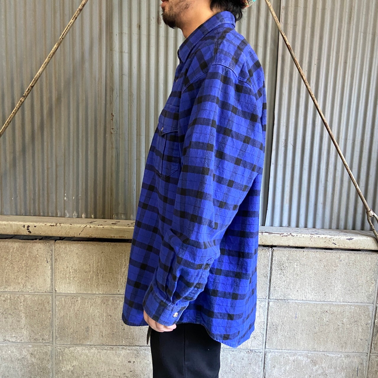 新品 タグ付き つまらなく コットン 100% ネルシャツ アウター 長袖シャツ