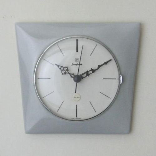W.GERMANY JUNGHANS GREY CERAMIC CLOCK