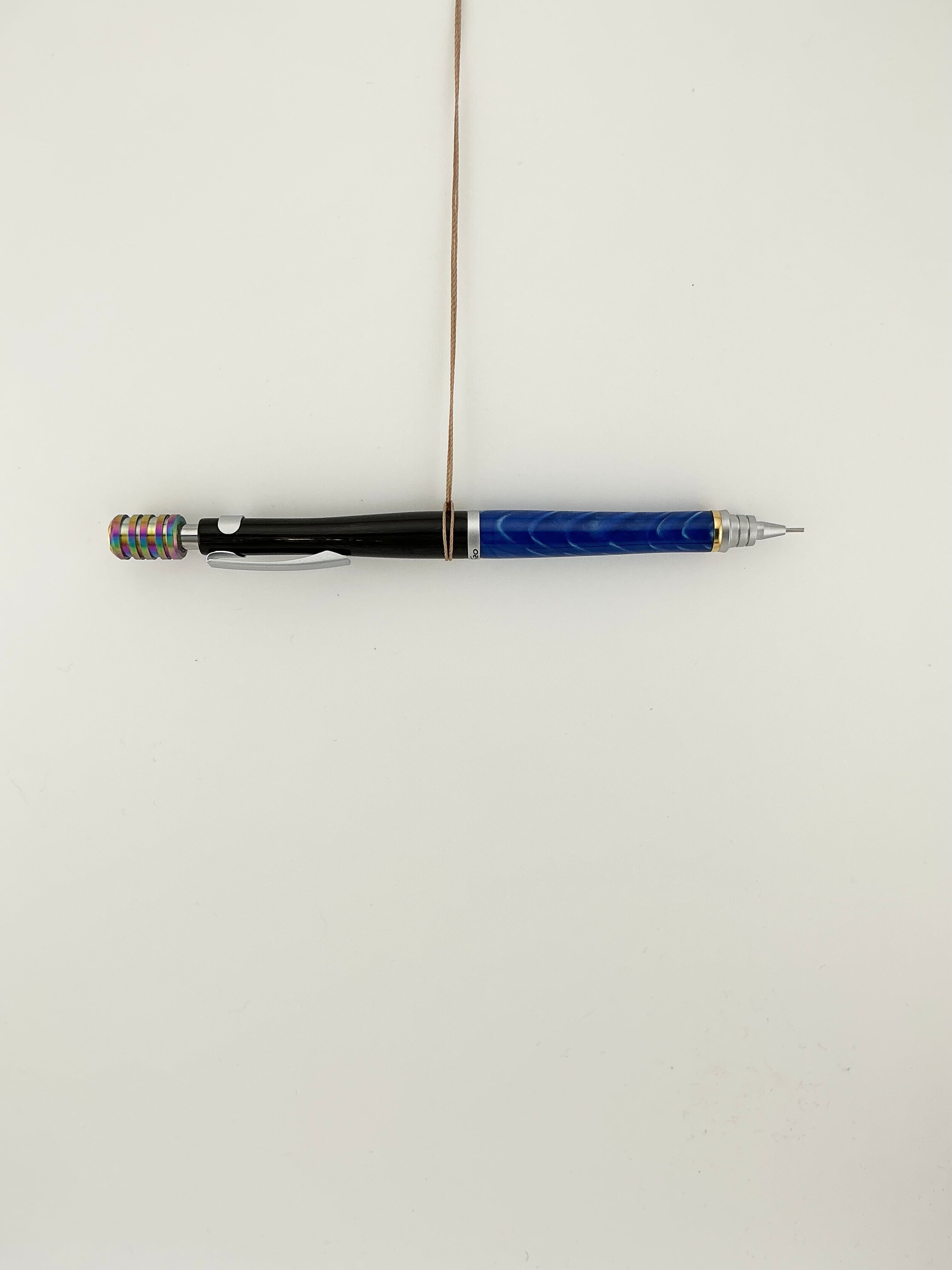 PILOT S20 カスタム 黒水牛 アクリル チタンノック 0.5mm シャーペン