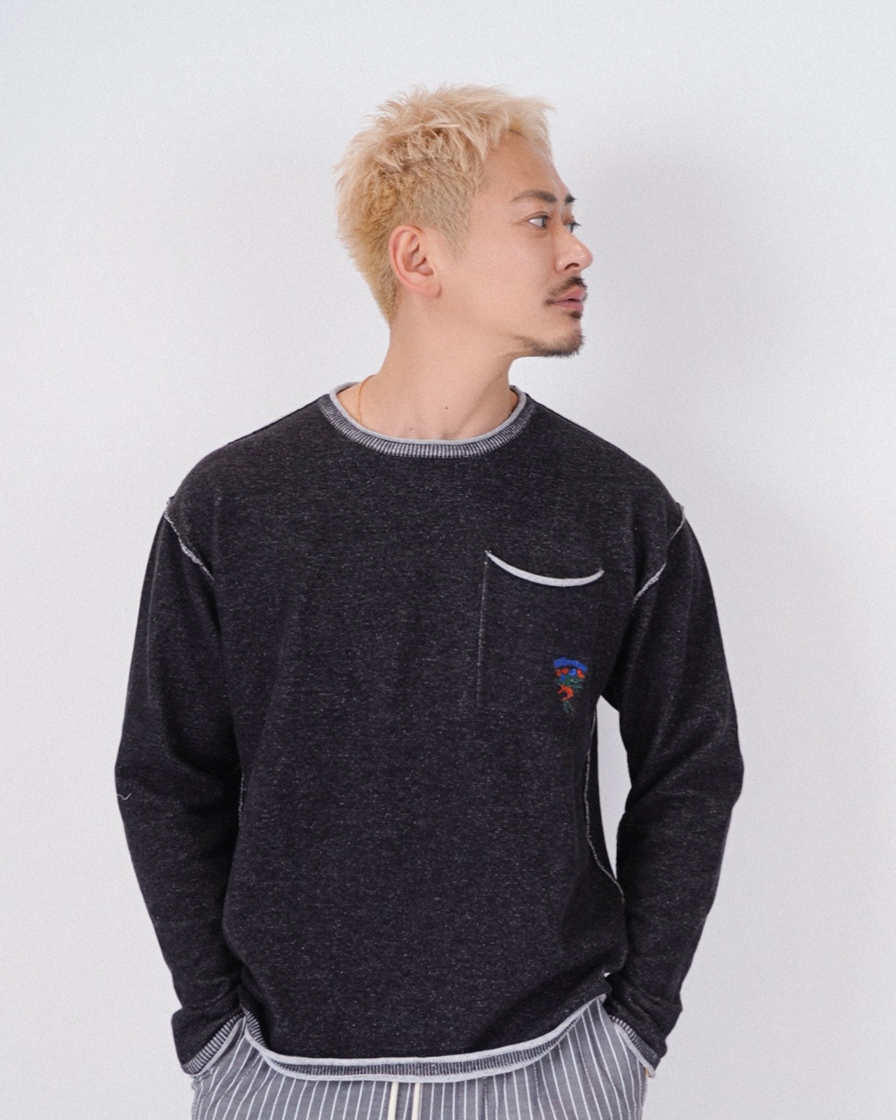 【#Re:room】W FACE CREW NECK KNIT［REK165］