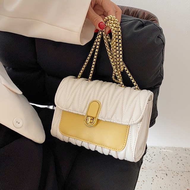 サマーチェーン シングル 夏物 スクウェア メッセンジャーバッグ 手作りハンドバック95904361249