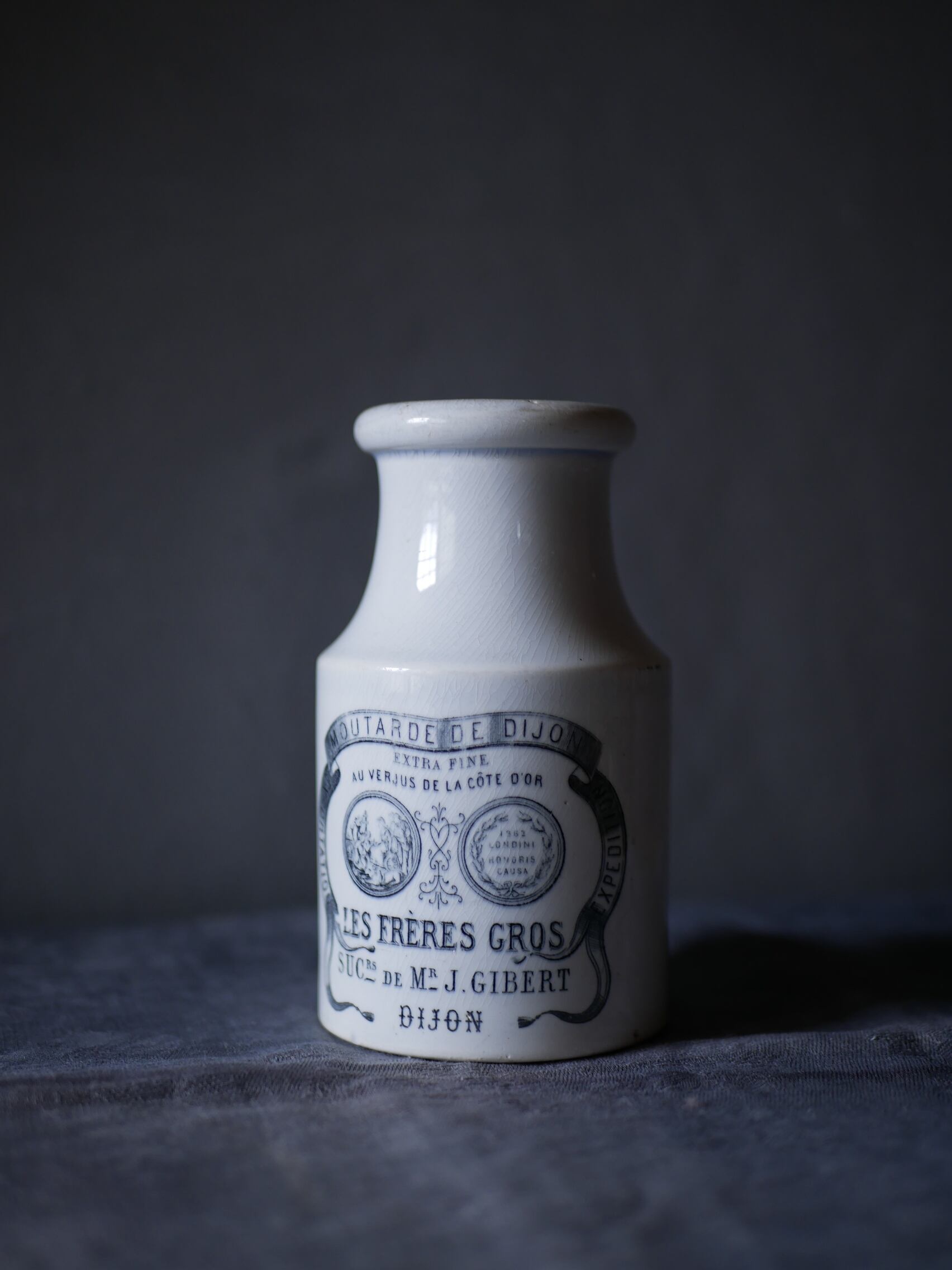 クレイユモントロー マスタードポット DIJON フランスアンティーク ブロカントのある暮らし