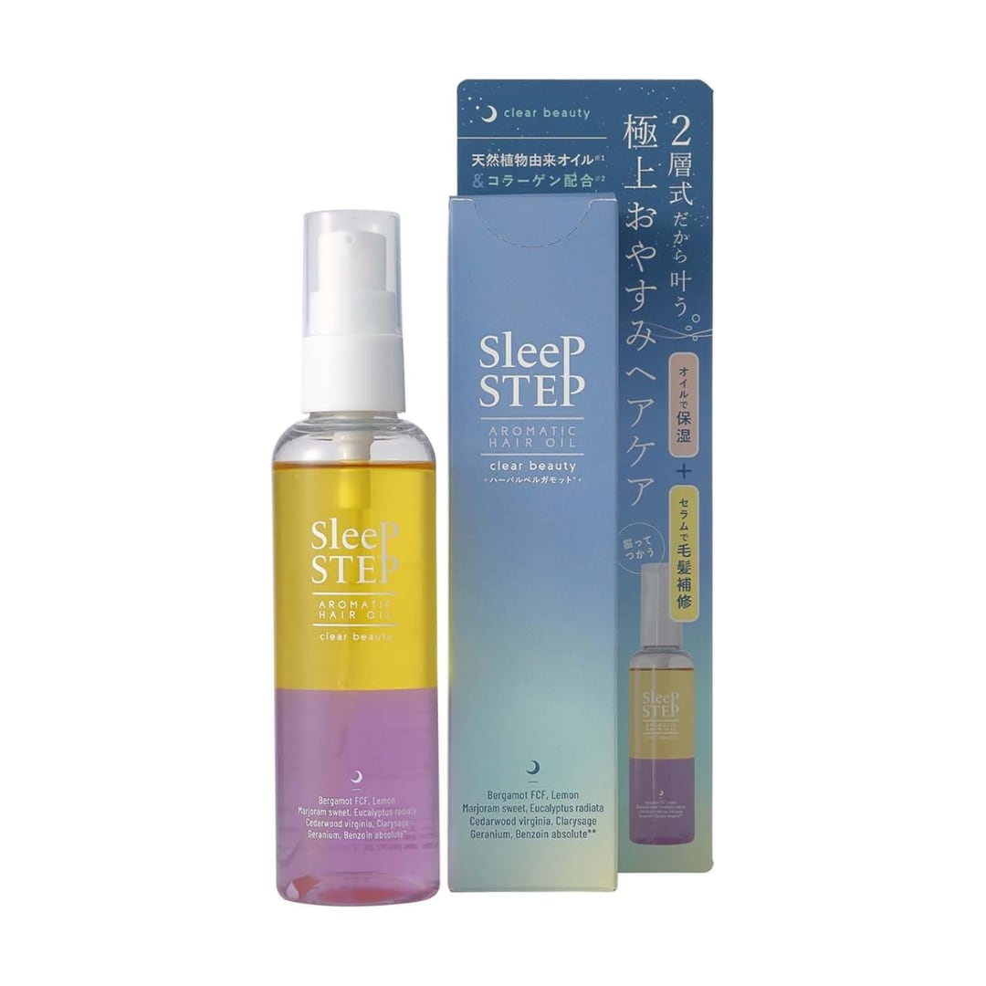 SLEEP STEP アロマティック ヘアオイル〈クリアビューティー〉100mL 2層式で“補修+ツヤ+香り”を同時に叶える、ナイトトリートメントオイル