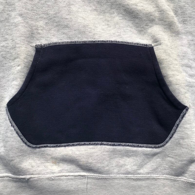 50's スウェットパーカー 2トーン ドラポケ グレー ネイビー 美