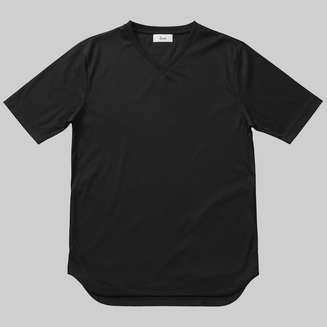 アルビニT スムース Vネック / Albini T Smooth V Neck #BLACK