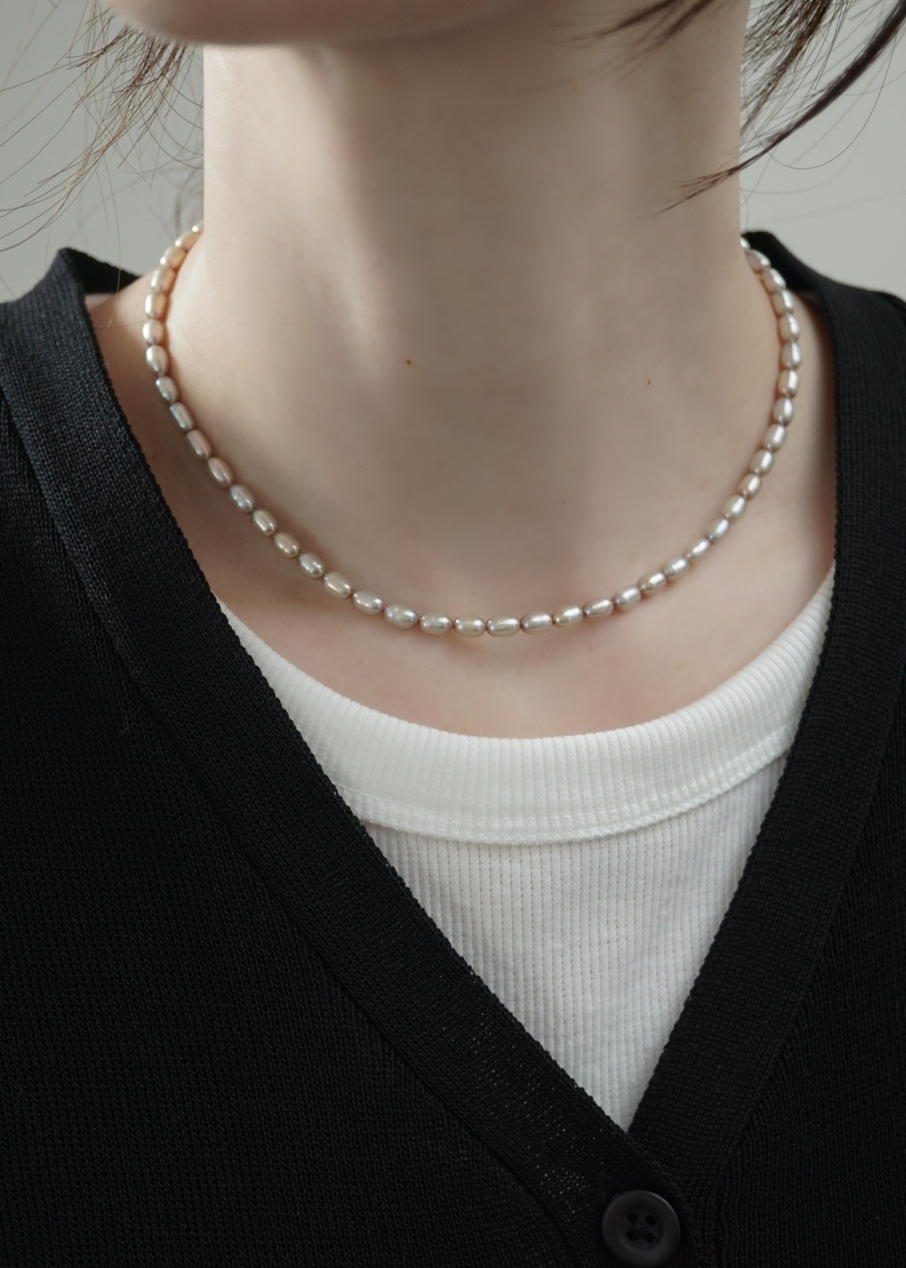 Greige Glow -グレージュグロウ- Pearl Necklace