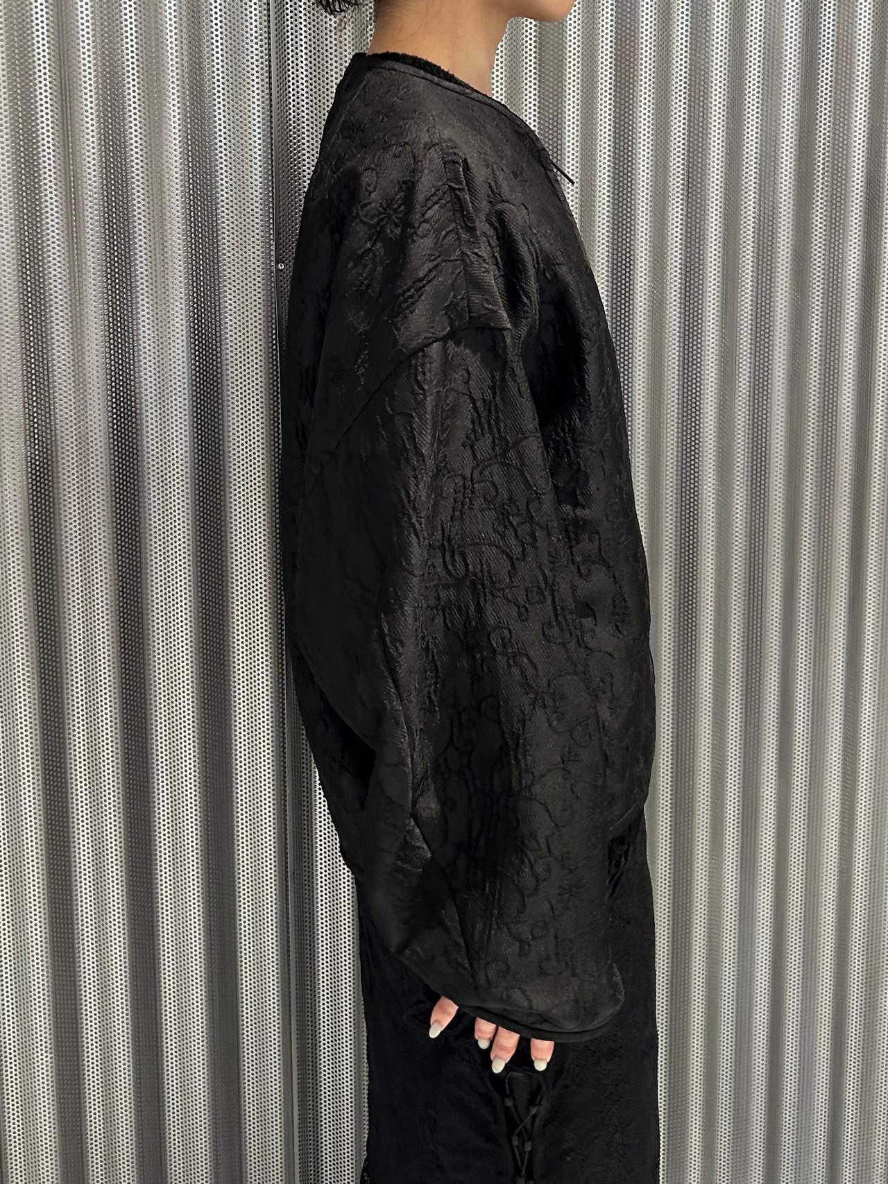 【26AW】Mame Kurogouchi マメ クロゴウチ / ショートジャケット / Arabesque Jacquard Short Jacket - 2