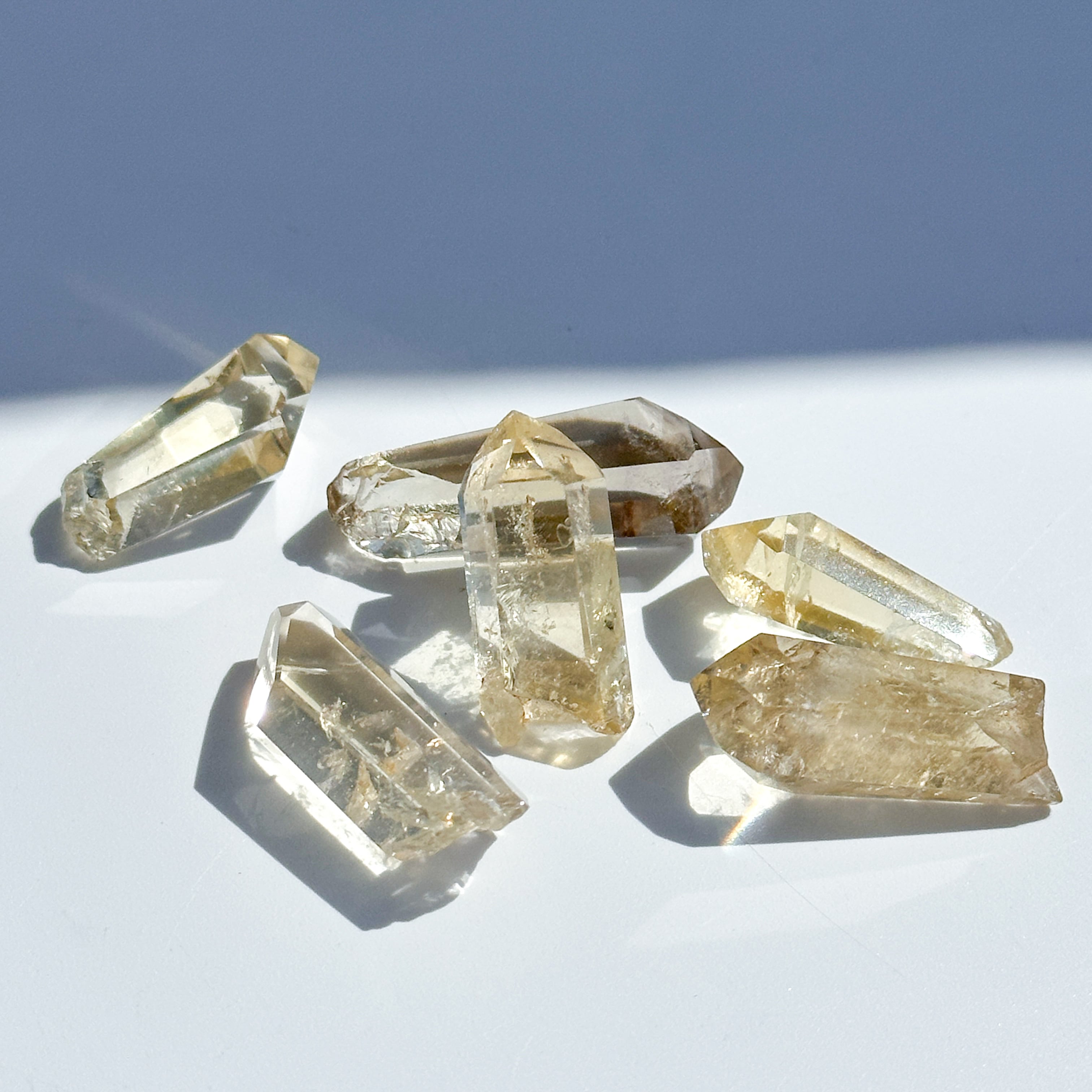 ミナスジェライス産シトリン(黄水晶)ポイント6個set 22◇Citrine ◇天然石・パワーストーン