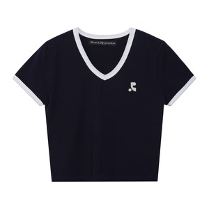 [Rest & Recreation] V-NECK RINGER T-SHIRT - NAVY 正規品 韓国 ブランド 韓国ファッション 韓国代行 レストアンドレクリエーション restrecreation rest and recreation 日本 店舗 レストアンドレクリエーション