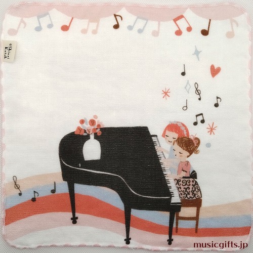 タオルハンカチ　トンピアノ　花とワルツ