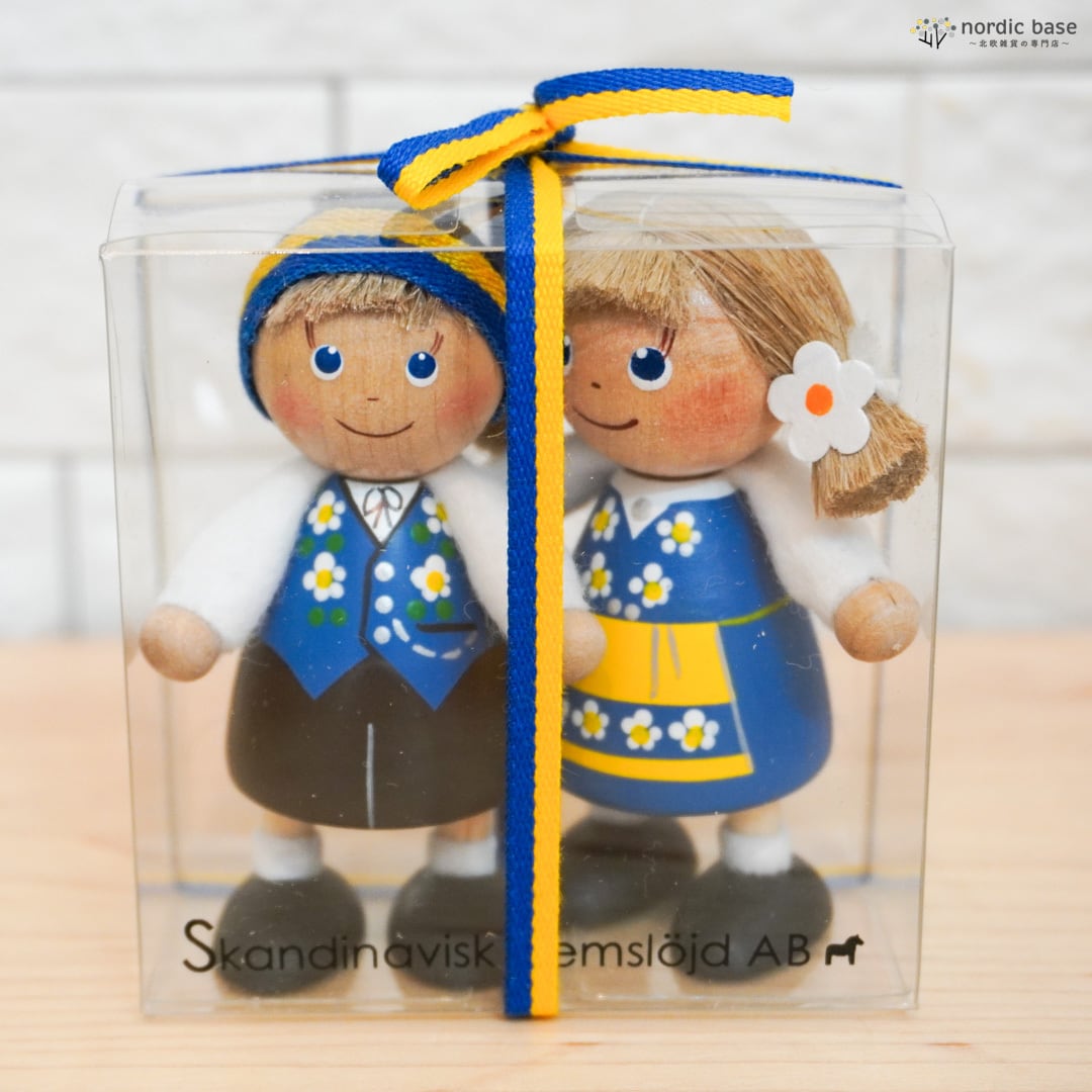 ペア】北欧フィギュア・人形『スウェーデンガール＆ボーイ（セット