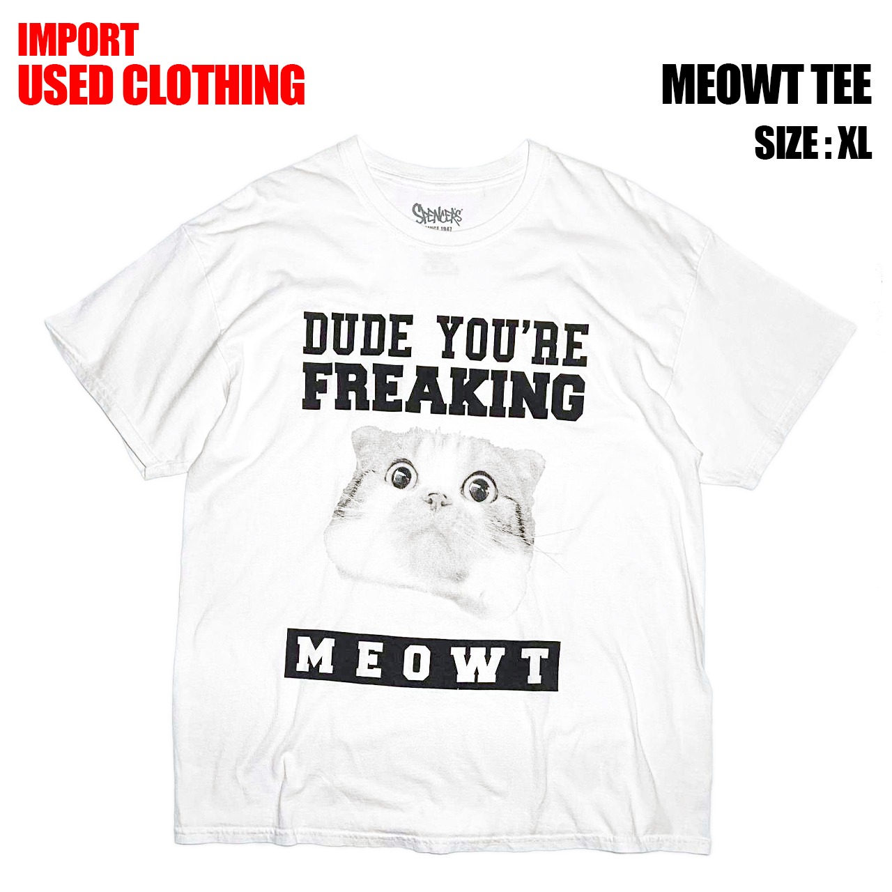 【USA古着】MEOWT TEE (size XL)