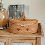 蓋付きバスケット 収納バスケット テーブル収納 整理 リモコン収納 モダン