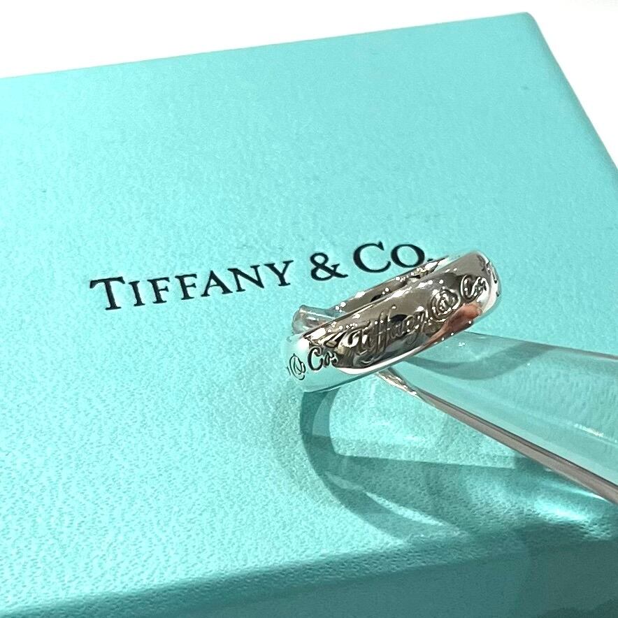 希少【TIFFANY&CO】2324 Notesメッセージリング 13号指輪 シルバー925