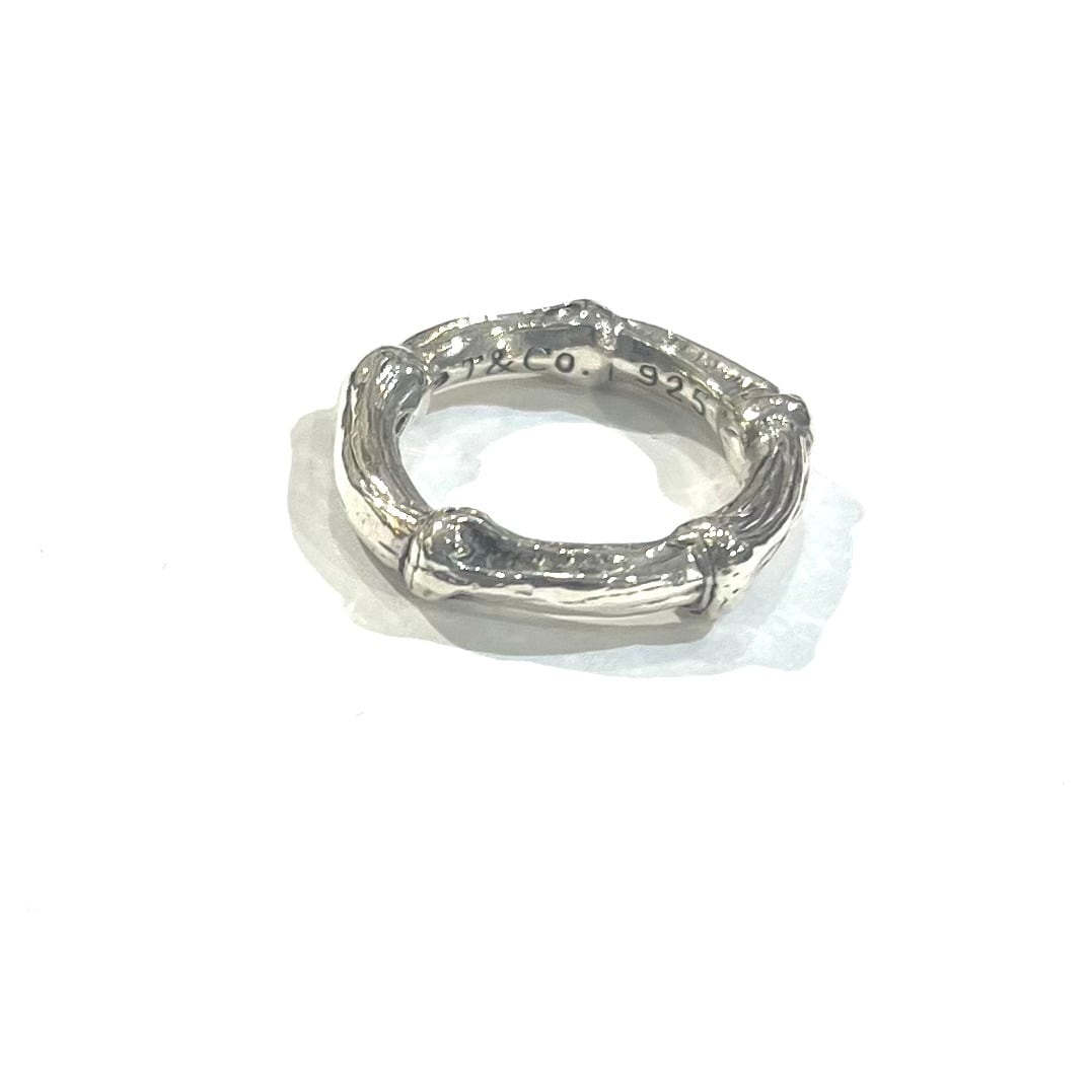 Tiffany ティファニー バンブー リング シルバー 925 指輪 9号 TIFFANY&CO.】2249 TIFFANY &CO バンブーリング 11-12号／シルバー925