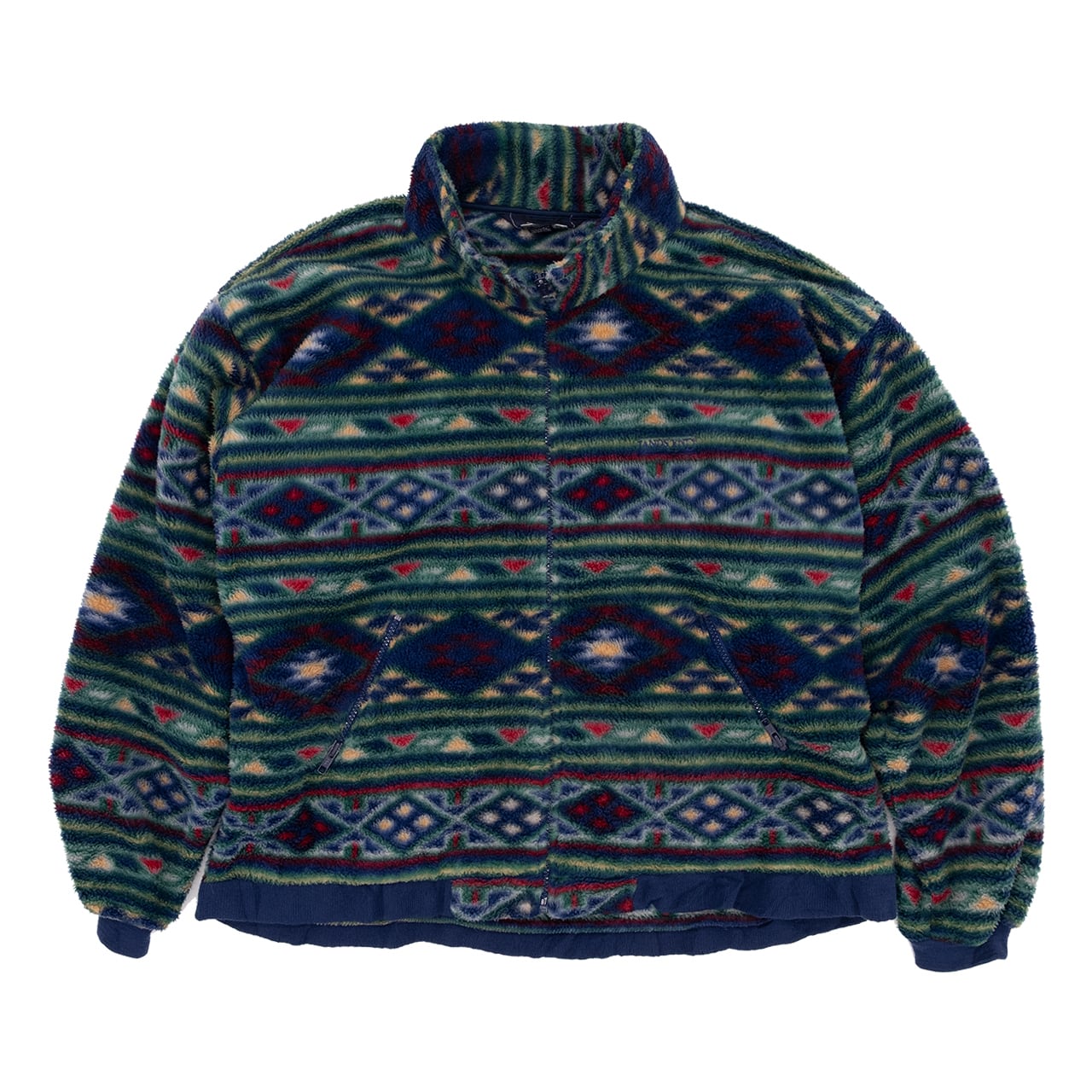 【USED】90s LANDS' END ランズエンド Fleece Jacket フリースジャケット made in USA