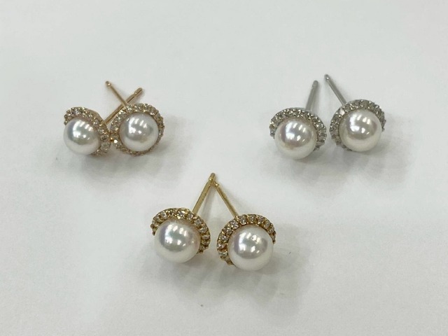 PT/K18YG/PG 5.2ミリ パールピアス