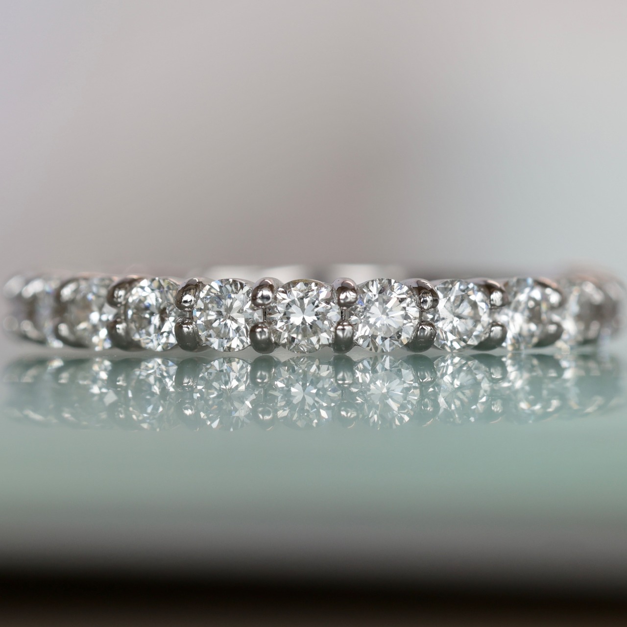 メーカー刻印 Pt900 ダイヤモンド 1.16ct リング ハーフエタニティ 
