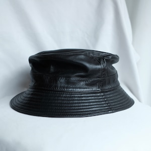 HERMES LEATHER BUCKET HAT