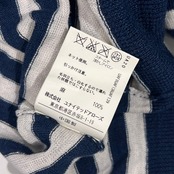 LINIFICIO green label relaxing リネン ボーダー カーディガン Lネイビー×ホワイト系 ユナイテッドアローズ 麻100% 清涼 紳士