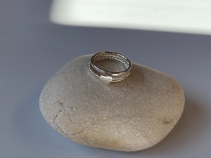 <vintage silver925>stacker heart ring