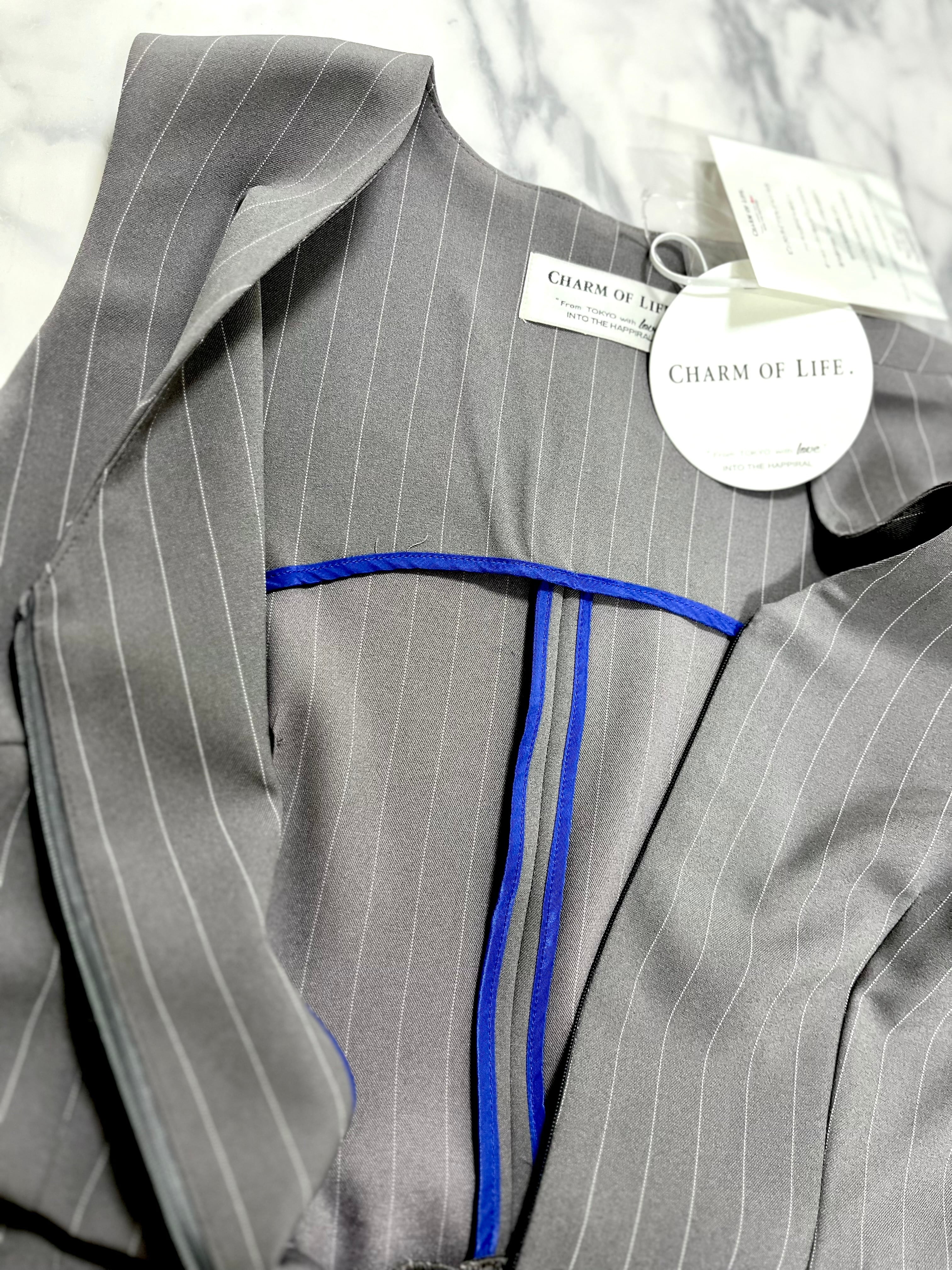 2025秋新作　ピンストライプジレライクジャンスカ