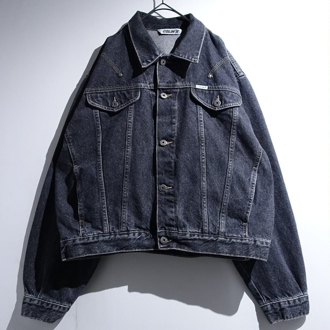 EURO Faded Black Denim Trucker Jacket