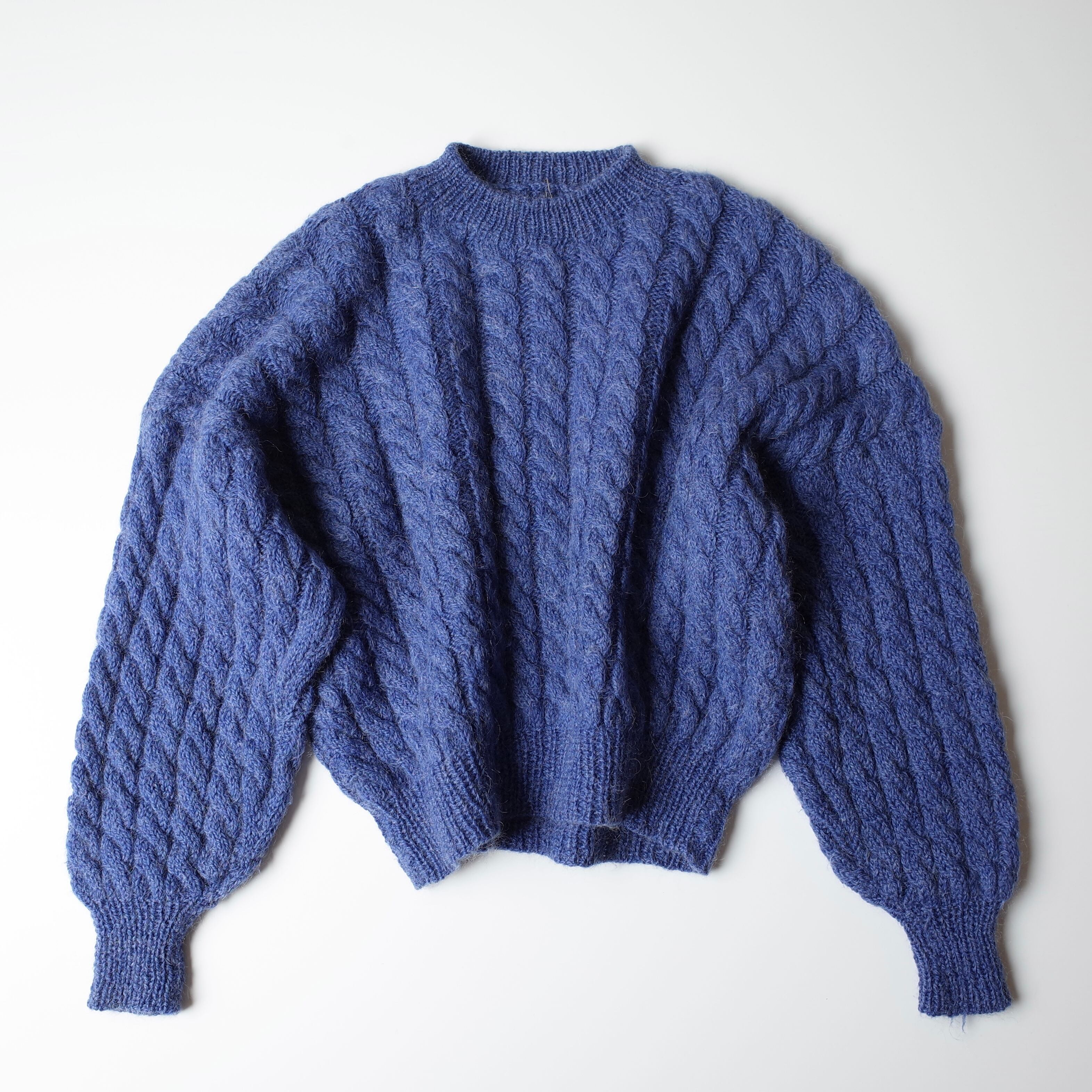 Hand knit cable sweater