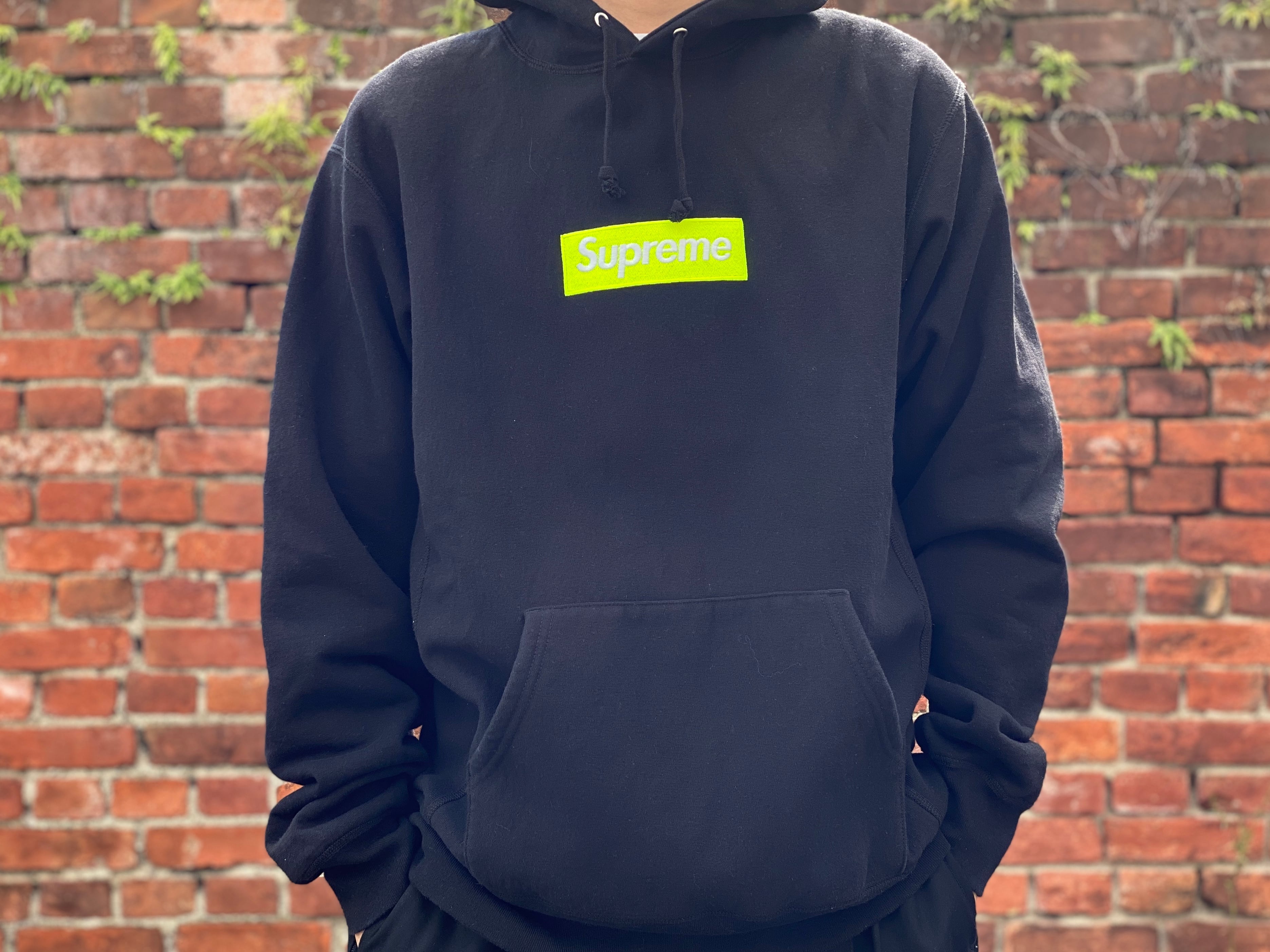 Supreme 17AW BOX LOGO HOODED SWEATSHIRT BLACK GREEN XL 540JI8903 