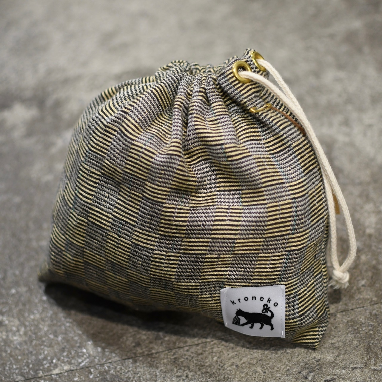 kroneko original jacquard weave rug pouch