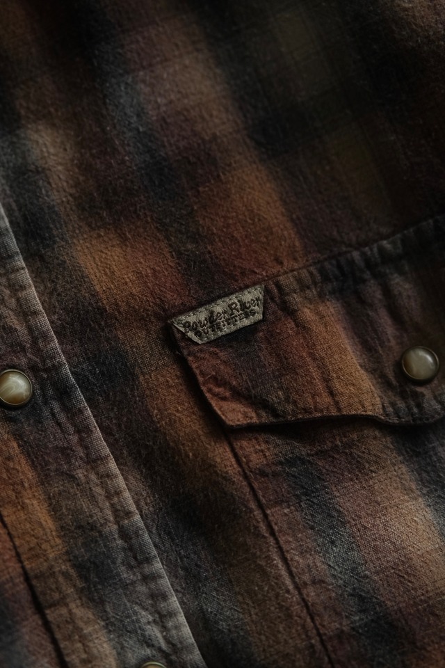 Utah／00's "Powder River OUTFITTERS" western shirt