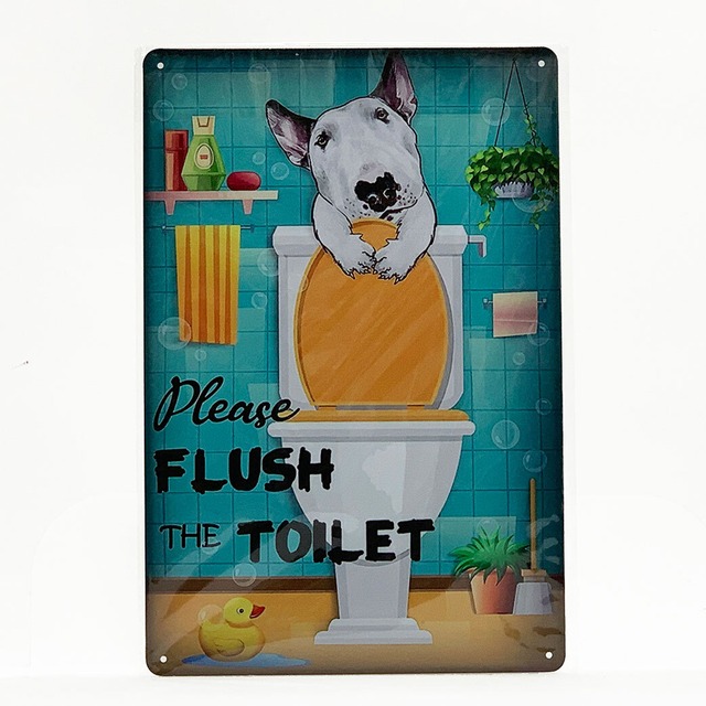 （数量限定）ブルテリア ブリキ看板　No.14