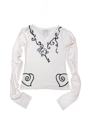 【Vestige】Key Glitter Long Tee