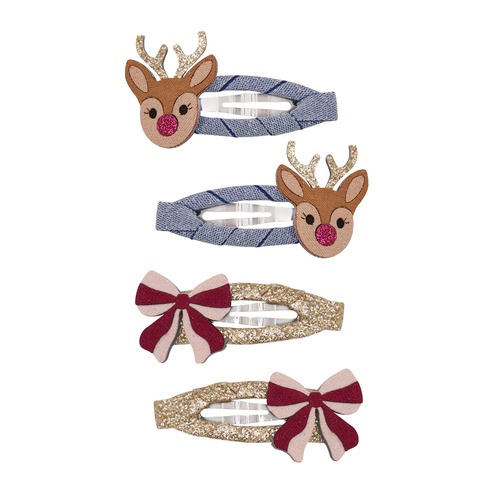 Rudolph and bow hair clips_192122 23